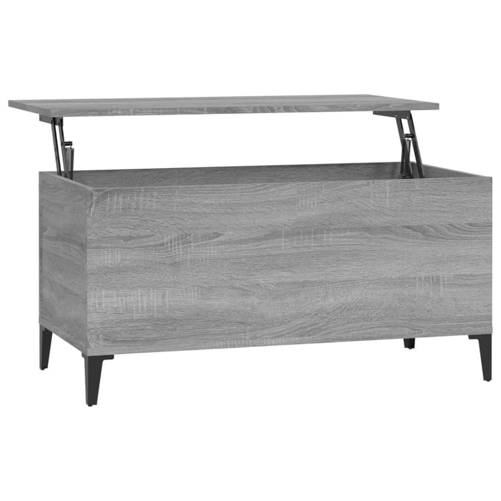 Vidaxl Konferenčný stolík sivý sonoma 90x44,5x45 spracované drevo